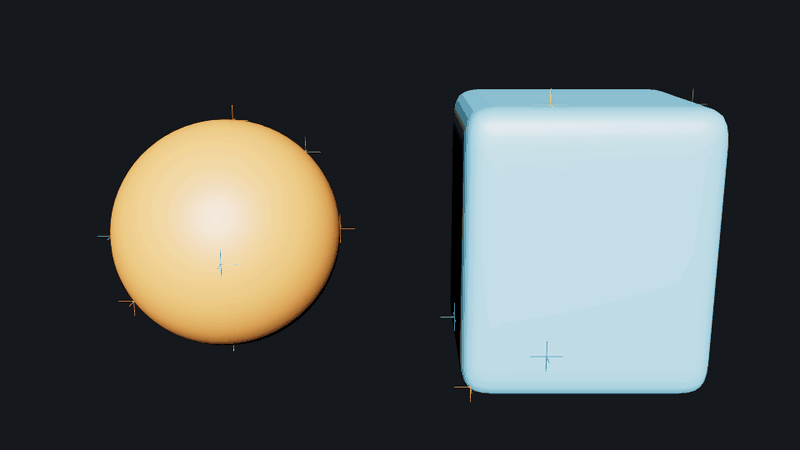 A sphere and a rounded box side by side; marker pairs appear on both; then the sphere's topology is shown fitted to the box's shape.